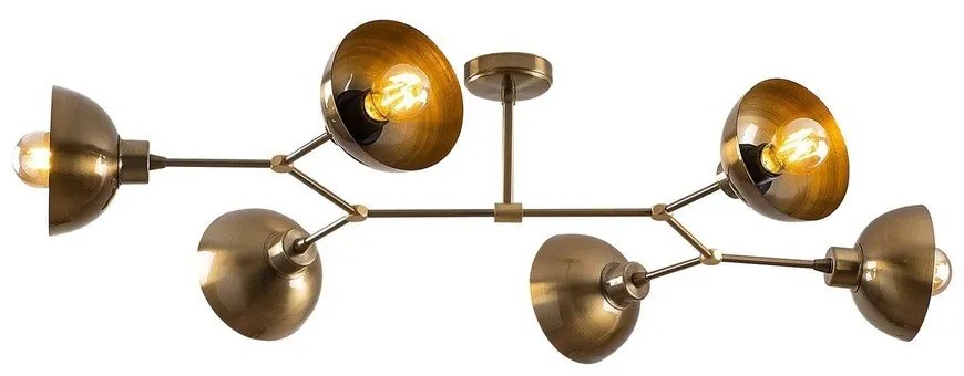 Lampa sufitowa w kolorze złota z metalowym kloszem 52x102 cm Dram – Opviq lights