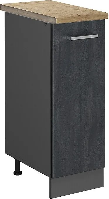 Szafka apteczna czarny beton 30x60x81.6 r-line