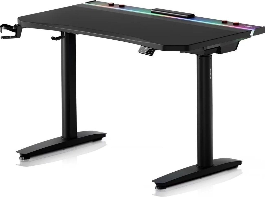 Biurko gamingowe elektryczne RGB Diablo X-Forge, 120x70 cm, czarne