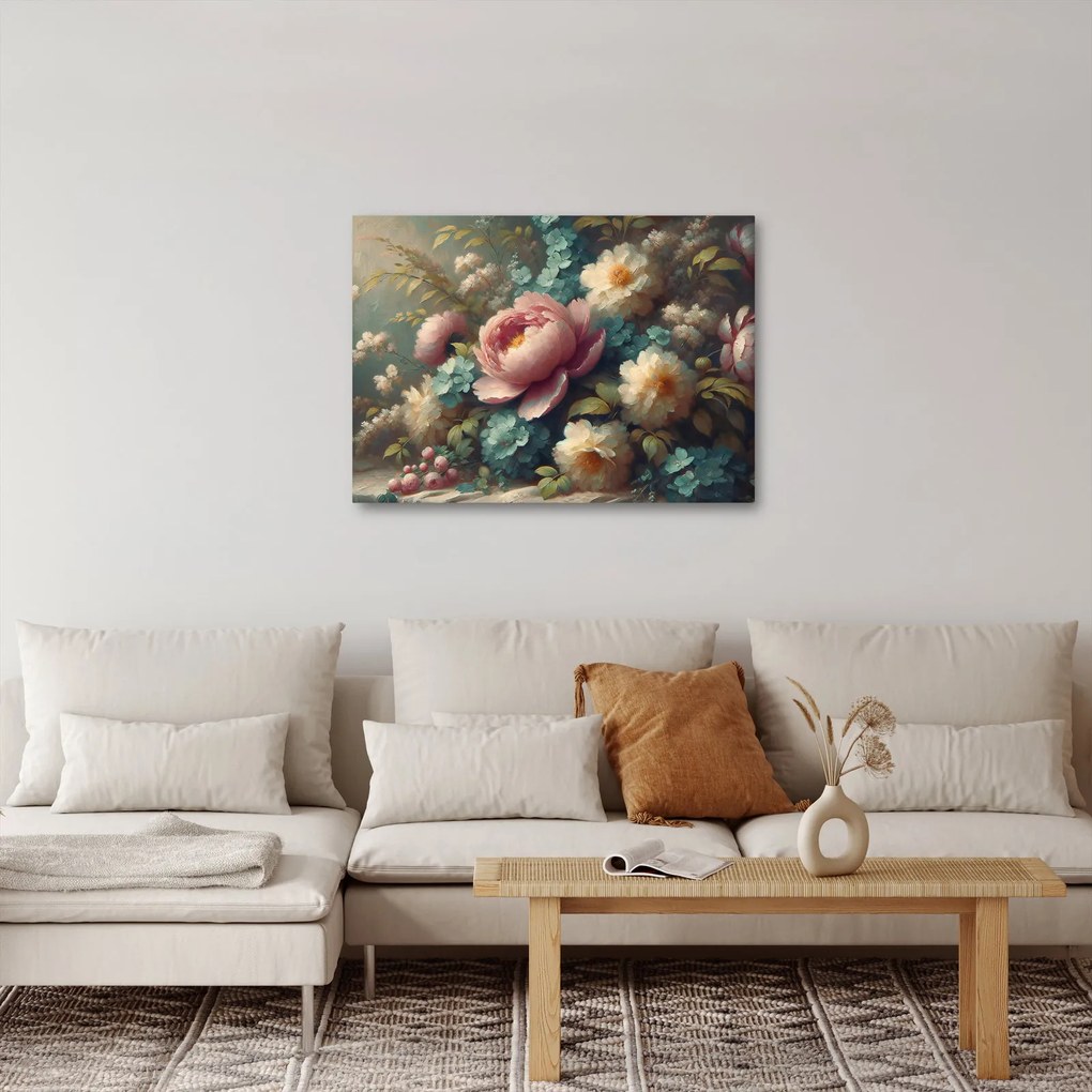 Obraz - Martwa natura z kwiatami - obraz (70x50 cm)