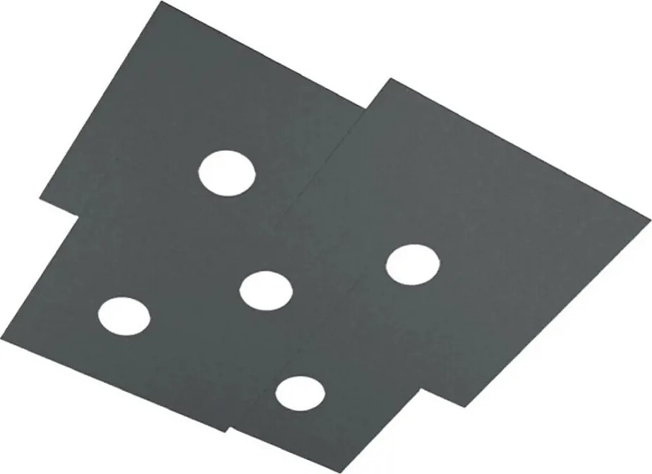 Lampa sufitowa kwadratowa Toplight 5-punktowa Plate z oprawką GX53, struktura antracytowa, nowoczesny design 73x67x3cm
