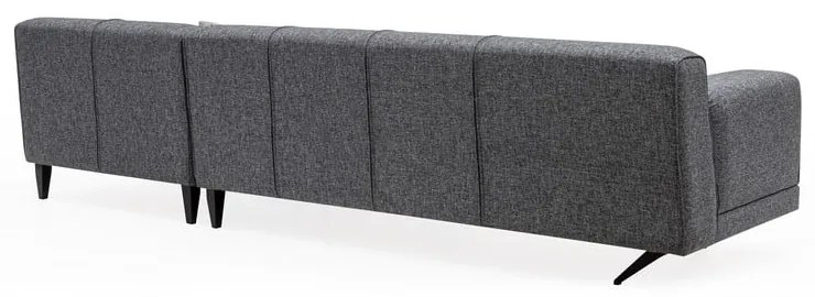 Ciemnoszara sofa narożna Artie Jivago, narożnik prawy