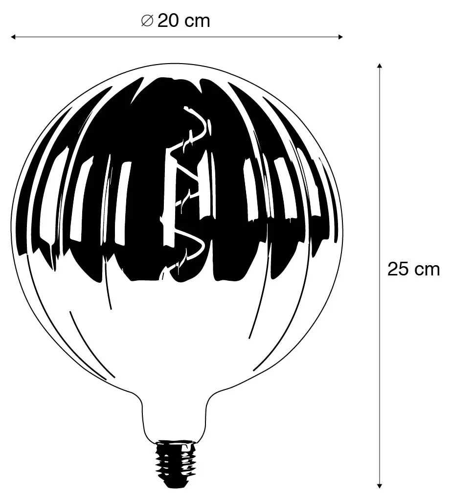 Żarówka LED E27 ściemnialna G200 dymna 4W 40 lm 2200K