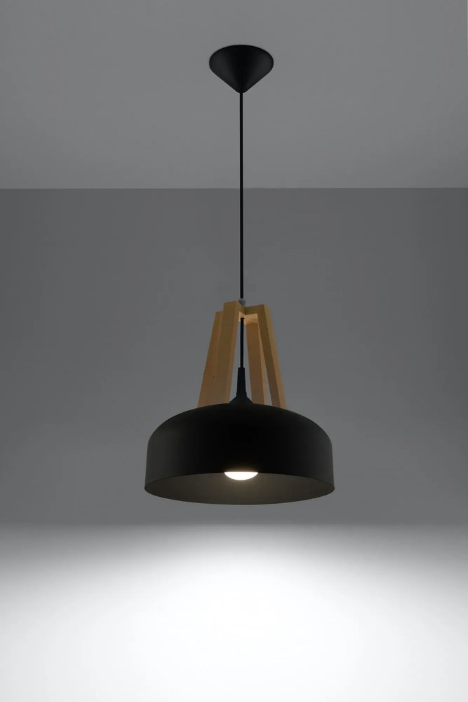 Czarna industrialna lampa wisząca - EX516 T0-R82