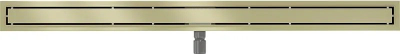Mexen Flat M13 odpływ liniowy 2w1 110 cm, złoty szczotkowany - 1A10110