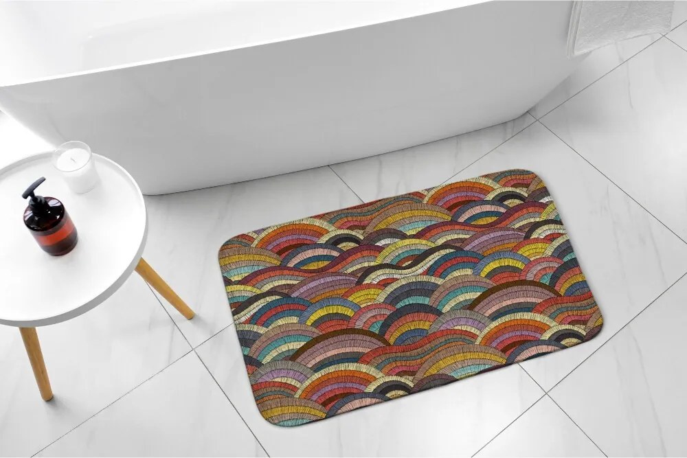 Antypoślizgowy dywanik łazienkowy Antypoślizgowy dywanik łazienkowy Kolorowa Abstrakcja