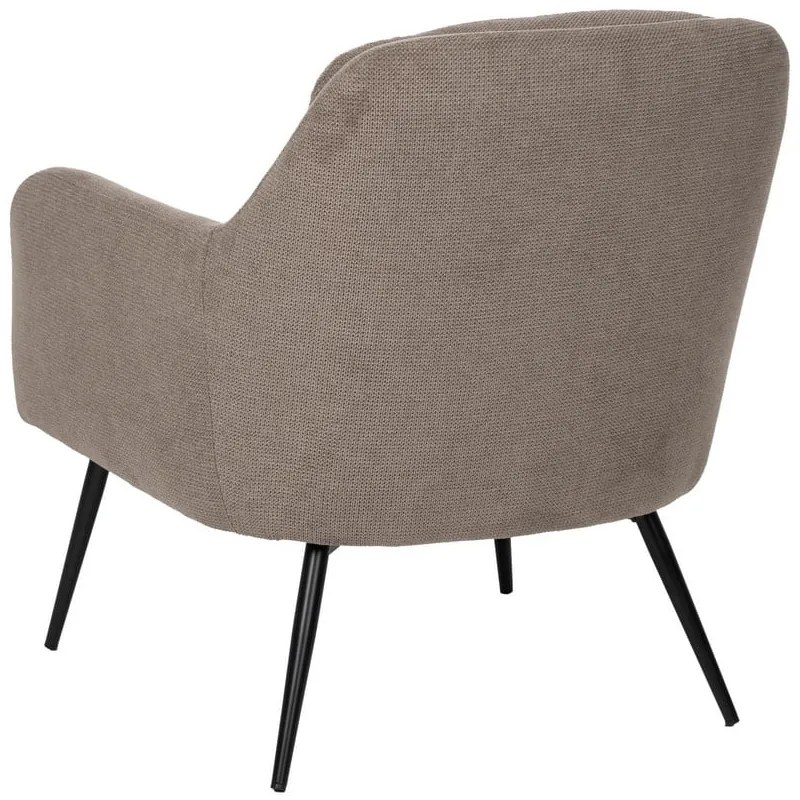 Szarobrązowy fotel z tkaniny szenilowej Classic – Ixia