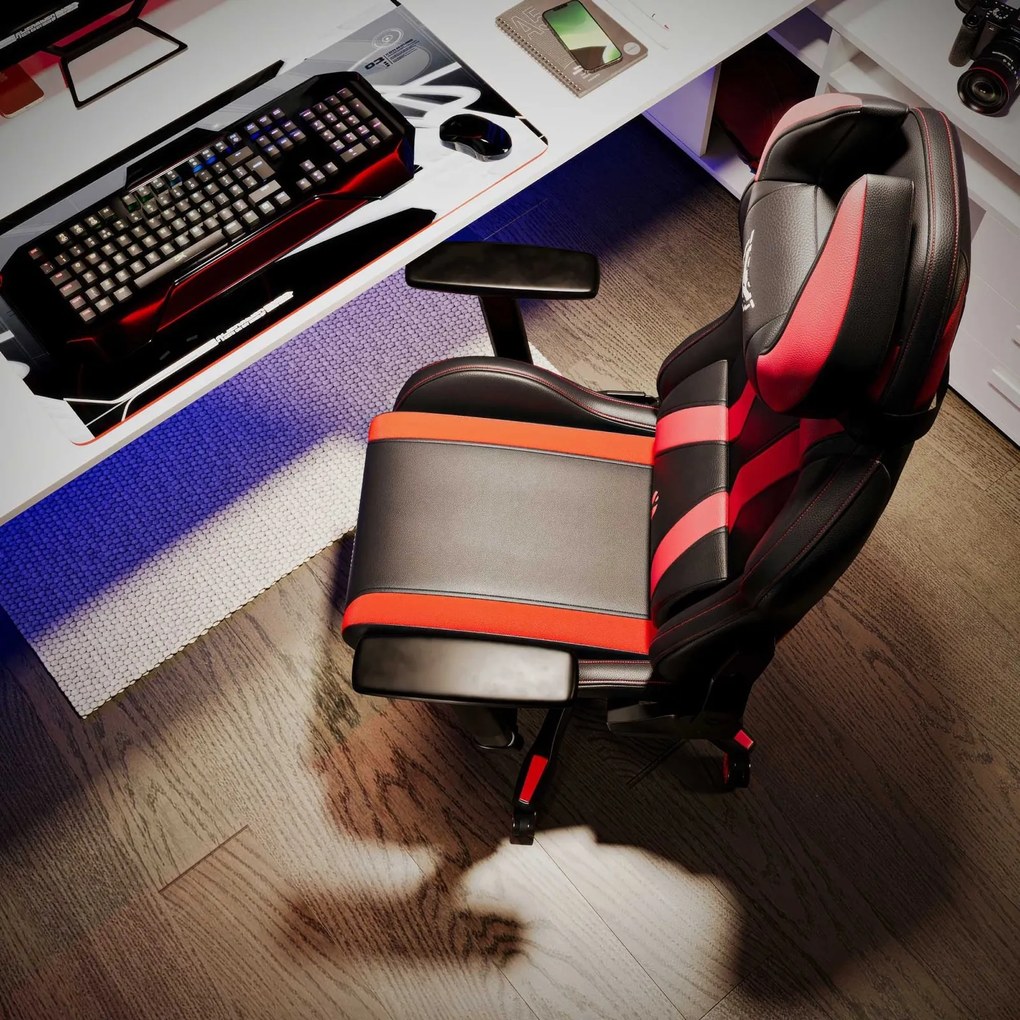 Fotel gamingowy dla młodzieży Diablo X-Horn 2.0 Small Size, kolor czarno-czerwony