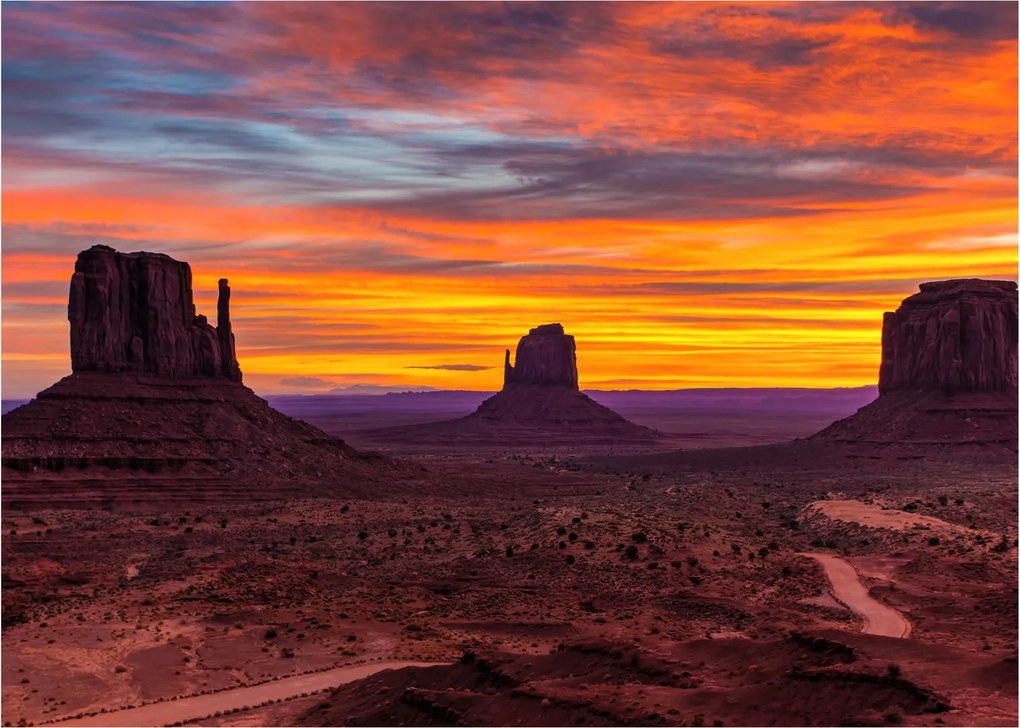 Obraz na szkle - Monument Valley v Arizonie (70x50 cm)