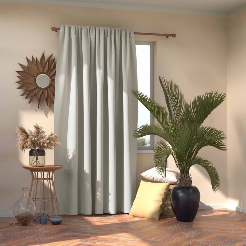 Biała zasłona częściowo zaciemniająca (dimout) 140x245 cm Kierra – Restilo