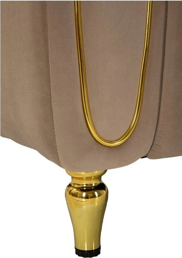 Szarobrązowy aksamitny fotel Alma – Mauro Ferretti