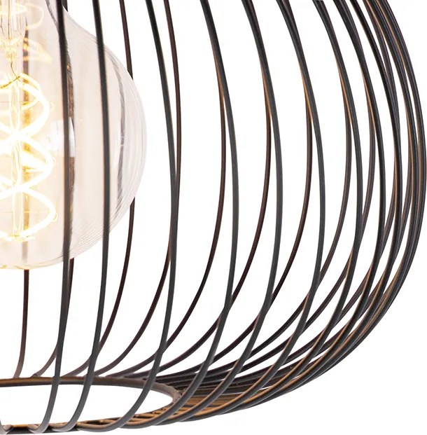Designerska lampa wisząca czarna - Wire Dough