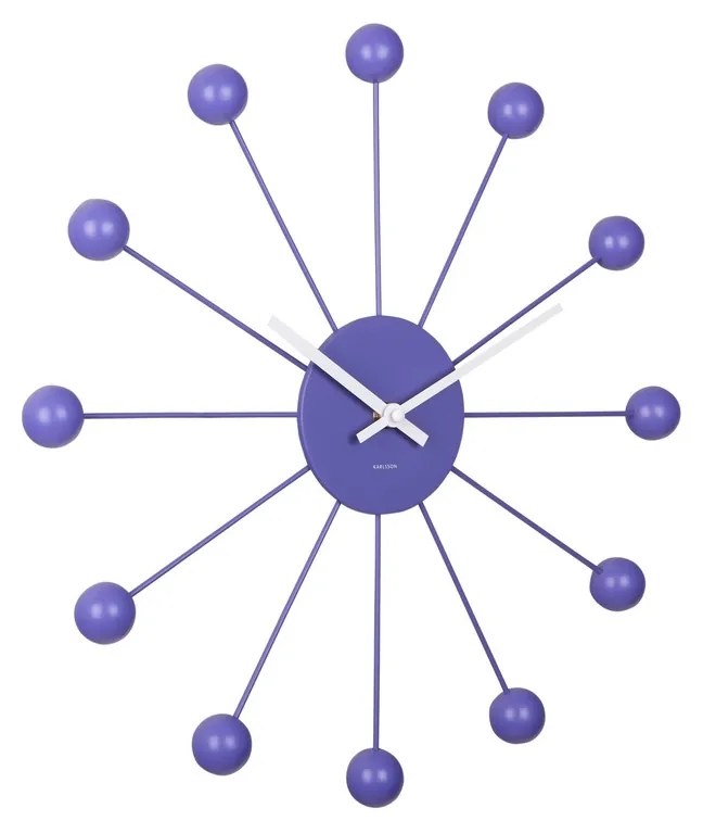 Karlsson 5977PU designerski zegar ścienny fioletowy, średnica 40 cm