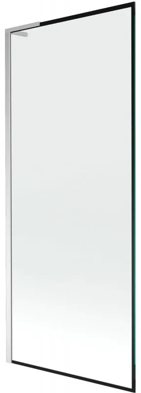 Mexen Next L parawan nawannowy 1-skrzydłowy 80 x 150 cm, czarna ramka, chrom - 895-080-000-03-70-01