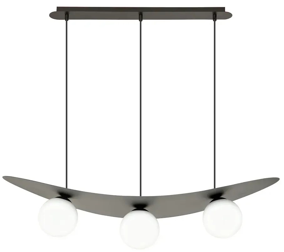 Loftowa lampa wisząca z mlecznymi kloszami - D123 T7-A87