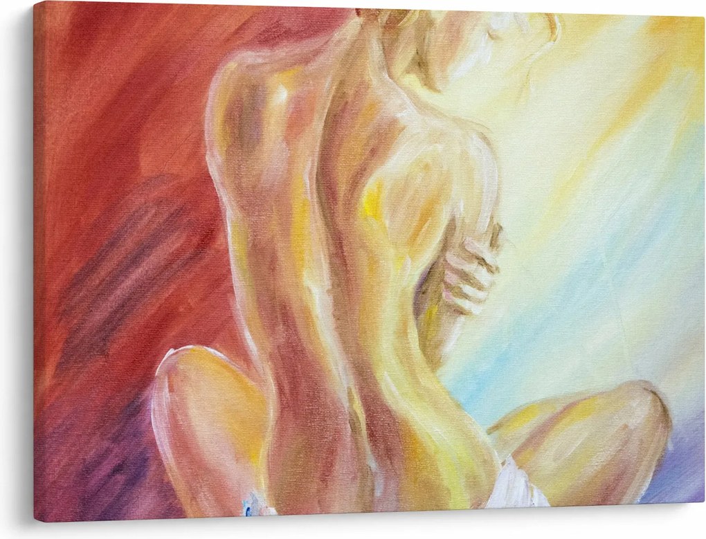 Obraz odpoczywającej kobiety, obraz olejny (70x50 cm)
