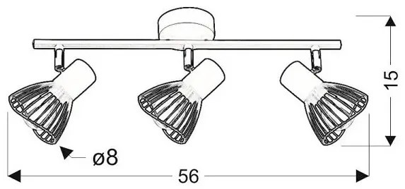 Biała lampa sufitowa z trzema drucianymi kloszami - V171-Merpix