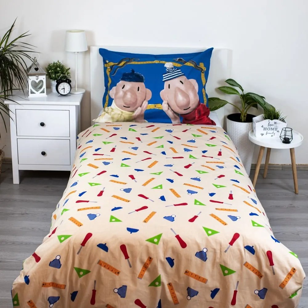 Bawełniana pościel dziecięca jednoosobowa 140x200 cm Pat a Mat – Jerry Fabrics