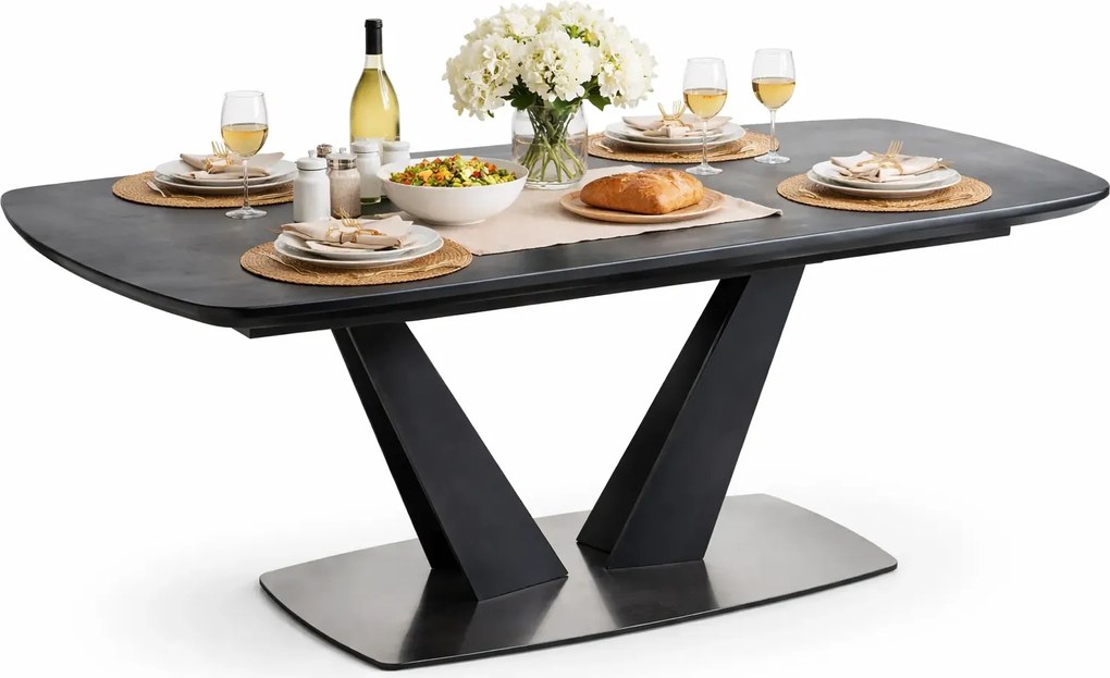 Popielaty nowoczesny stół rozkładany P0-T81