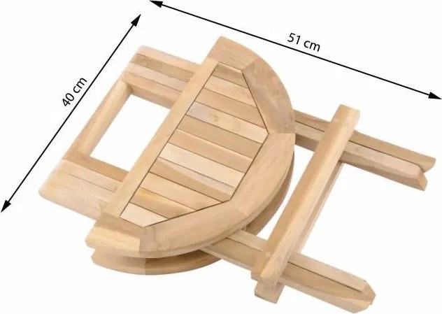 Stół ogrodowy DIVERO wykonany z drewna tekowego