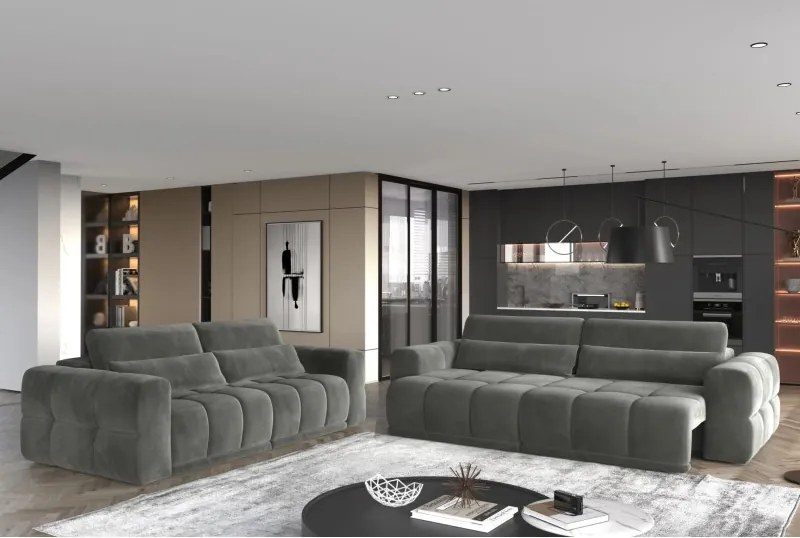 Sofa LAGOS 2 osobowa z elektrycznym wysuwem i regulowanymi zagłówkami WERSAL