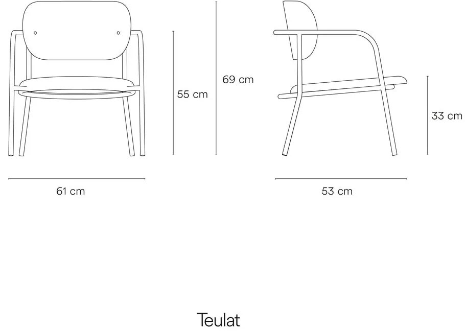 Jasnoszary fotel w dekorze jesionu Eclipse – Teulat