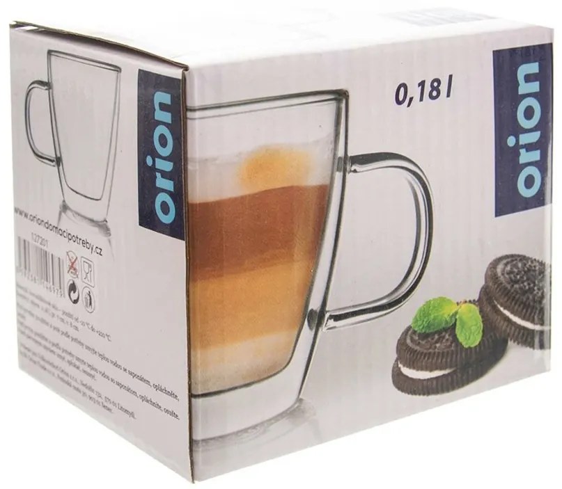 Orion Kubek szkło podwójne, 180 ml, S
