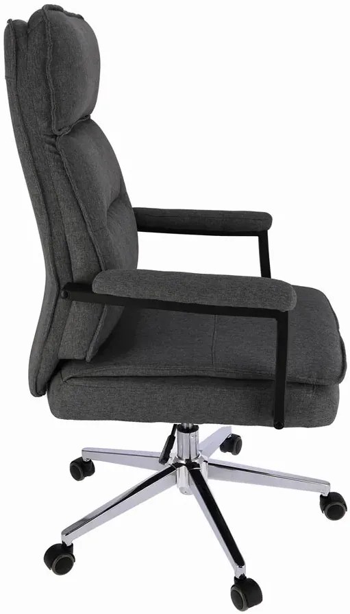 Ciemnoszary fotel tapicerowany regulowany A6-F45