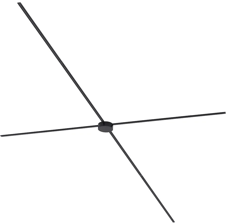 Nowoczesny system oświetlenia szynowego, czarny, jednofazowy, 600 cm, z okrągłym zasilaczem - Magnetic Nowoczesny Oswietlenie wewnetrzne
