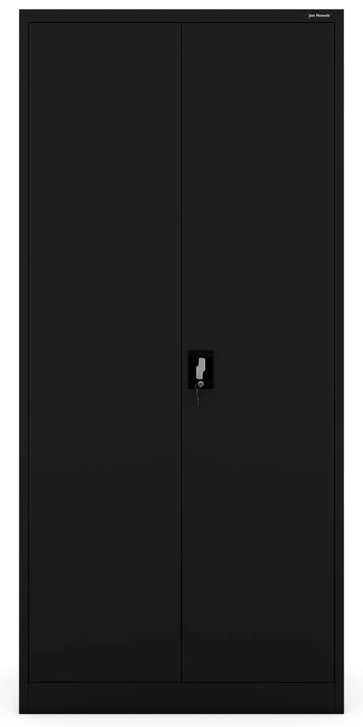 Szafa metalowa na dokumenty biurowa, wysoka, czarna, 900x1950x400 mm: JAN H