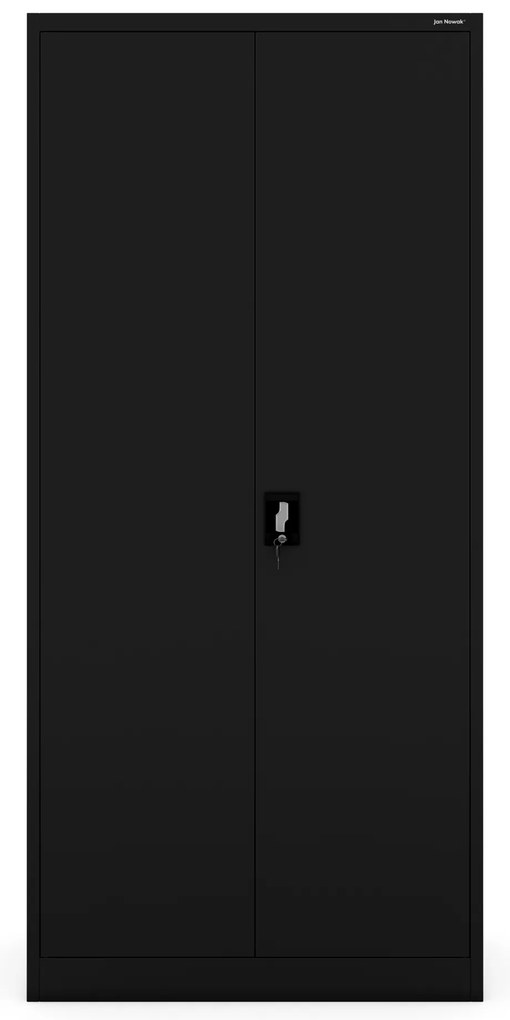 Szafa na dokumenty biurowa metalowa czarna: JAN H, 900 x 1950 x 400 mm