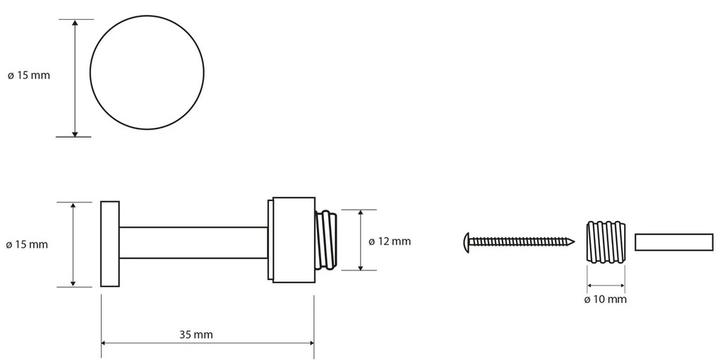 Sapho XR217 X-Round wieszak prosty 3,5 cm, chrom