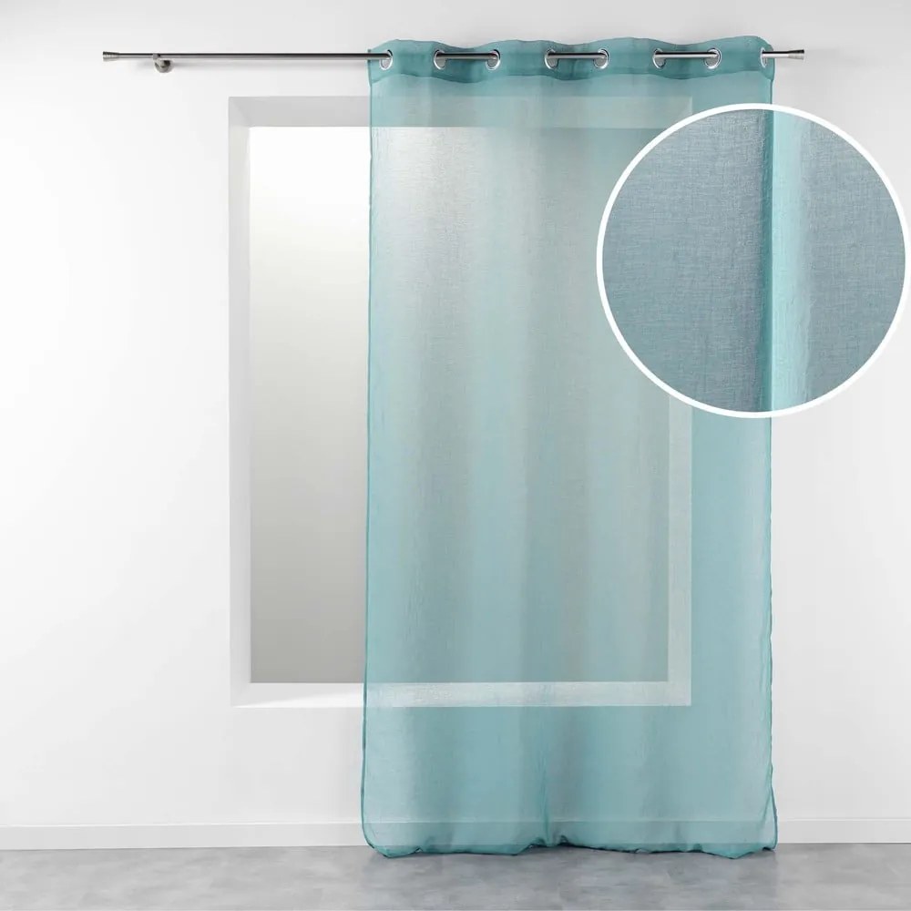 Turkusowa firanka 140x280 cm Telma – douceur d'intérieur