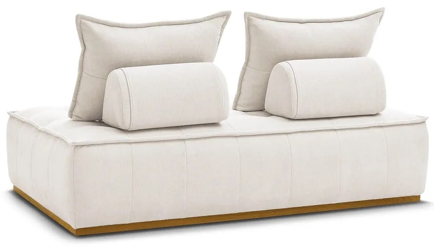 Biała sofa z tkaniny szenilowej 175 cm Elisa – Bobochic Paris