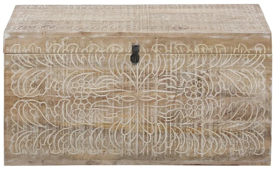 Skrzynia z litego drewna mango w naturalnym kolorze 45x50 cm Malati – Støraa