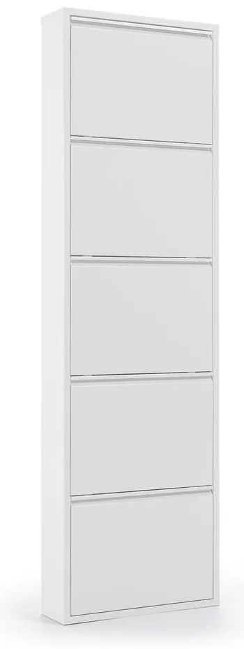 Biała metalowa uchylna szafka na buty 50x169x15 cm Ode – Kave Home