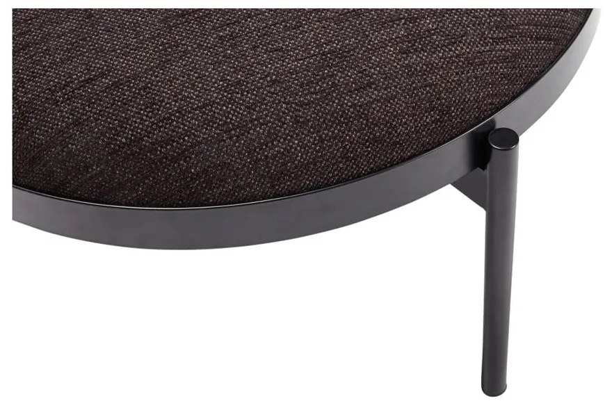 Czarny taboret Hübsch Futuro, ø 65 cm