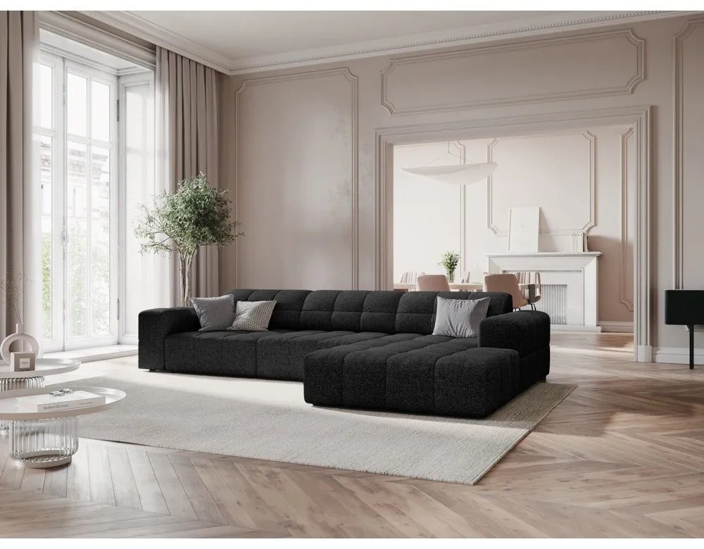 Antracytowy narożnik (prawostronny) Chicago – Cosmopolitan Design