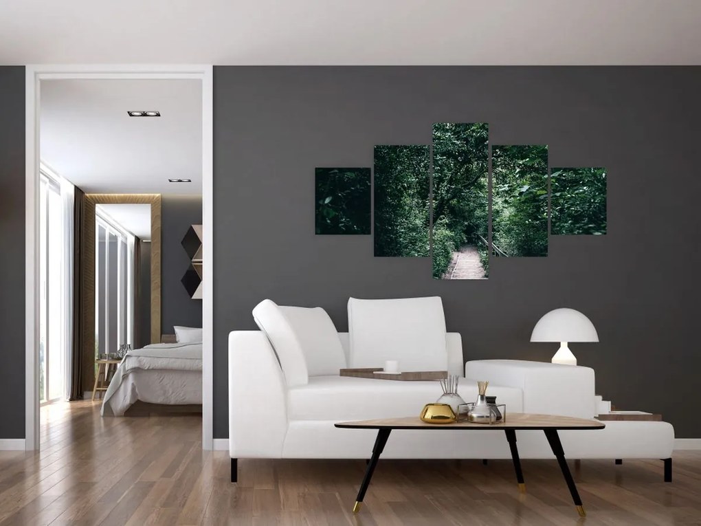 Obraz - Ścieżka przez las (125x70 cm)