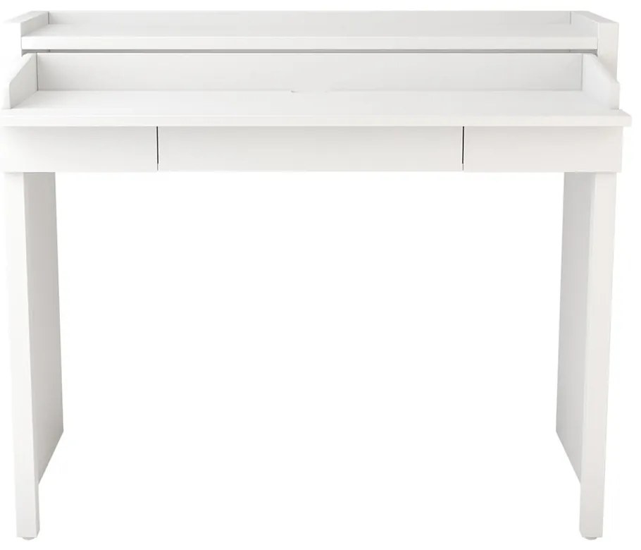 Biurko z białym blatem 36x110 cm Mel – Woodman
