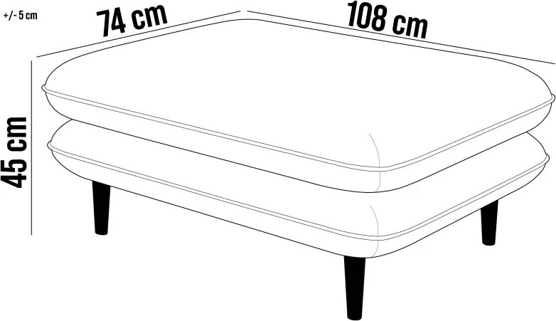 Pufa SOLANO w kolorze JASNY SZARY w tkaninie ELEMENT WERSAL