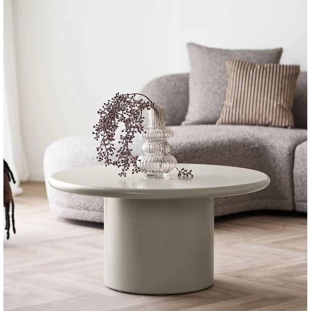 Kremowy okrągły stolik ø 80 cm Nagano – House Nordic