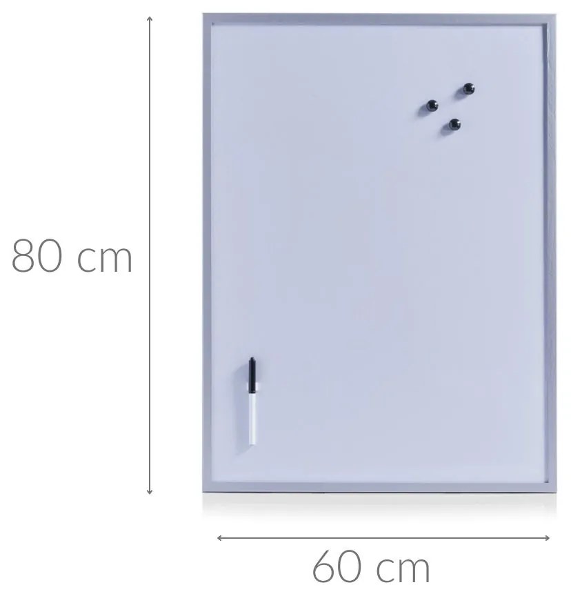 Tablica magnetyczna na notatki + 3 magnesy, 60x80 cm, ZELLER