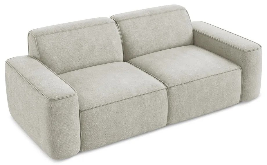 Kremowa sofa z tkaniny szenilowej 204 cm Omao – Makamii