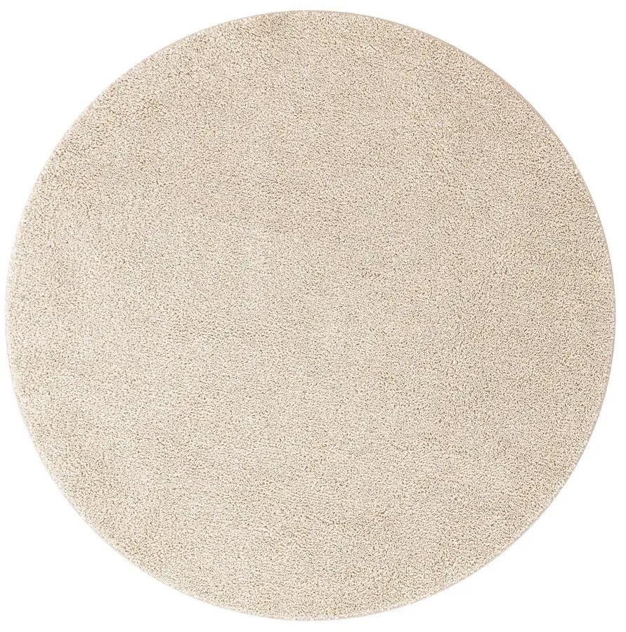 Kremowy dywan koło 120 z lateksowym spodem D2-M64