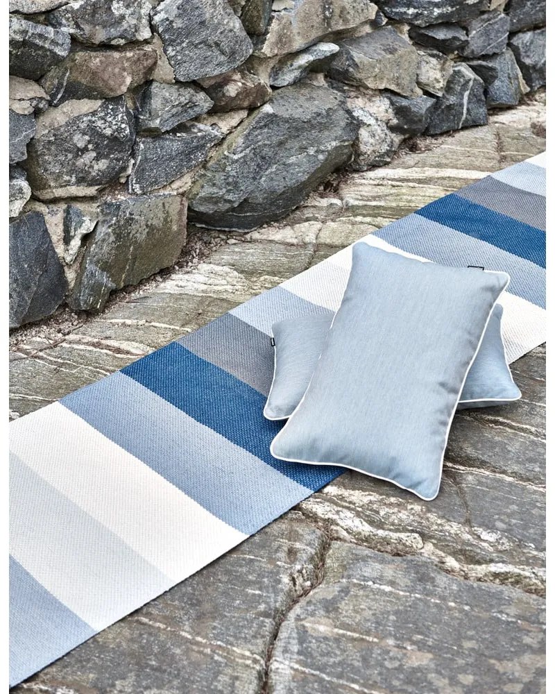 Niebiesko-kremowy dywan odpowiedni na zewnątrz 140x200 cm Molly Ocean Grey – Pappelina