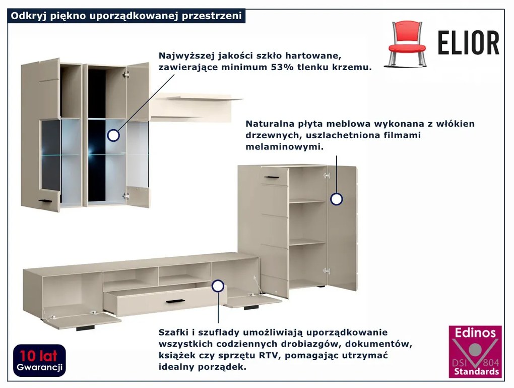 Nowoczesny zestaw mebli do salonu - Linko