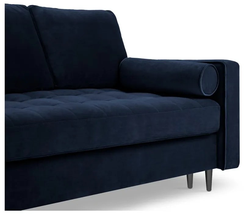 Niebieska aksamitna rozkładana sofa Milo Casa Santo