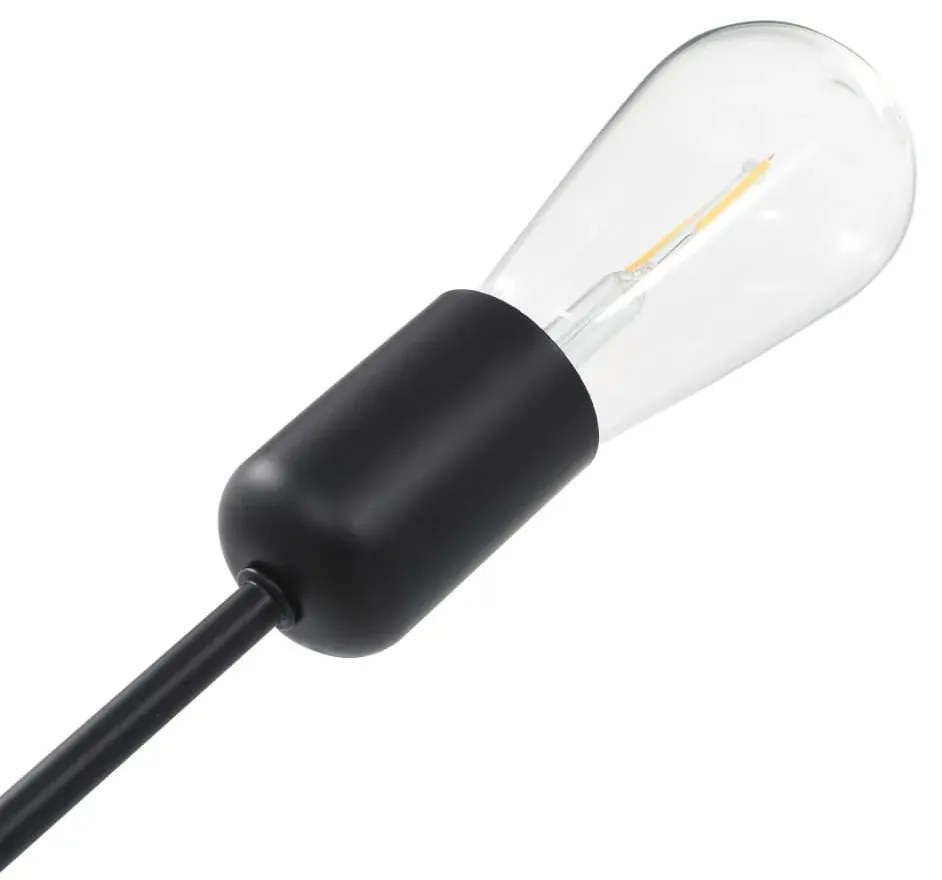 Czarna ruchoma lampa wisząca z żarówkami - 4X EX82 N2-W13