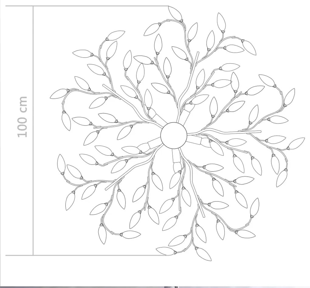 Fioletowa lampa sufitowa z akrylowymi zdobieniami - 4X EX217 E6-T53